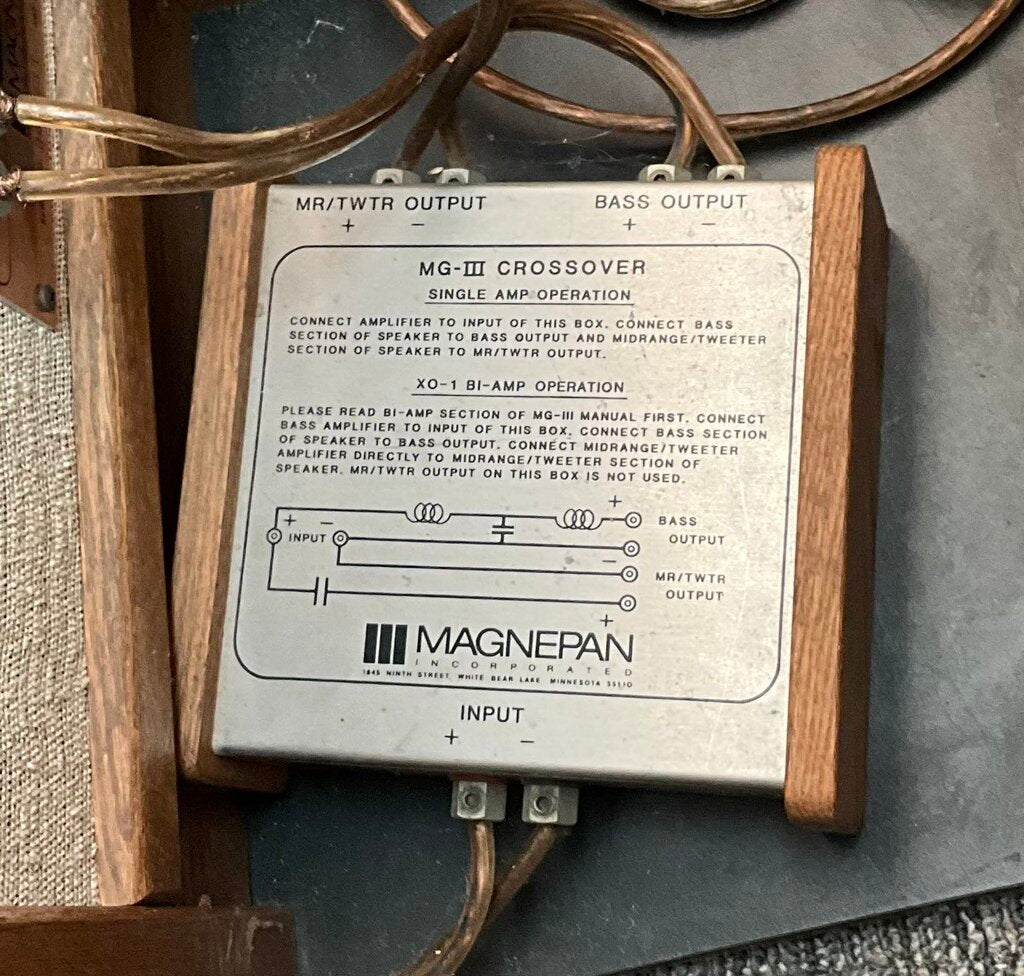 Pair of Magnepan, MG-III Crossover, Speakers
