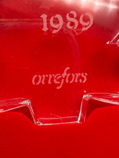 Lot of 6 VTG Orrefors Crystal Christmas Ornaments 1984-89 w/Box /ro
