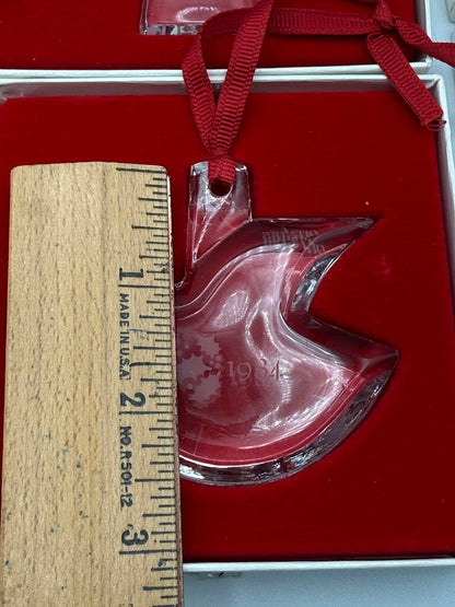 Lot of 6 VTG Orrefors Crystal Christmas Ornaments 1984-89 w/Box /ro