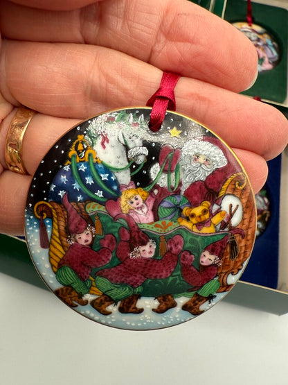 VTG Lot of 4 Bing & Grondahl 1990’ies Ornaments The Santa Collection /ro