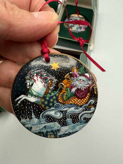 VTG Lot of 4 Bing & Grondahl 1990’ies Ornaments The Santa Collection /ro