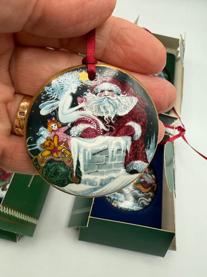 VTG Lot of 4 Bing & Grondahl 1990’ies Ornaments The Santa Collection /ro