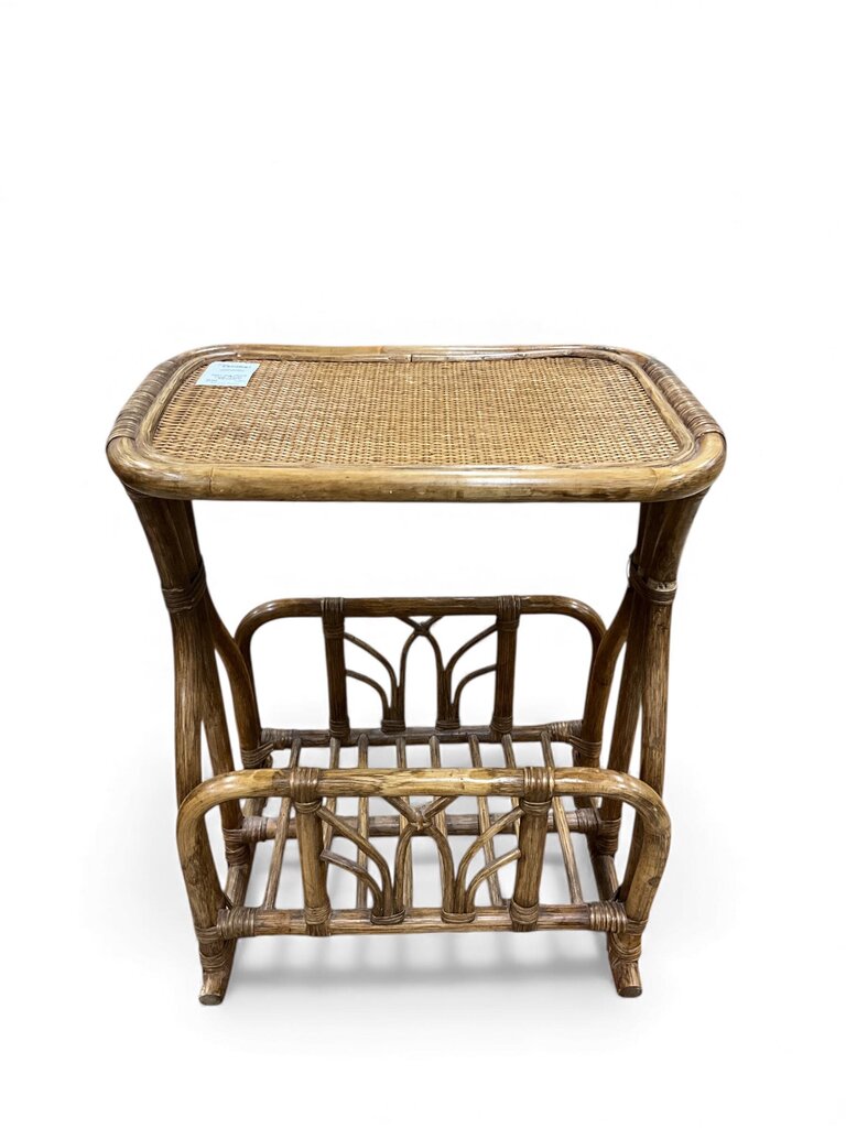 Vintage 1970's Rattan Side Table