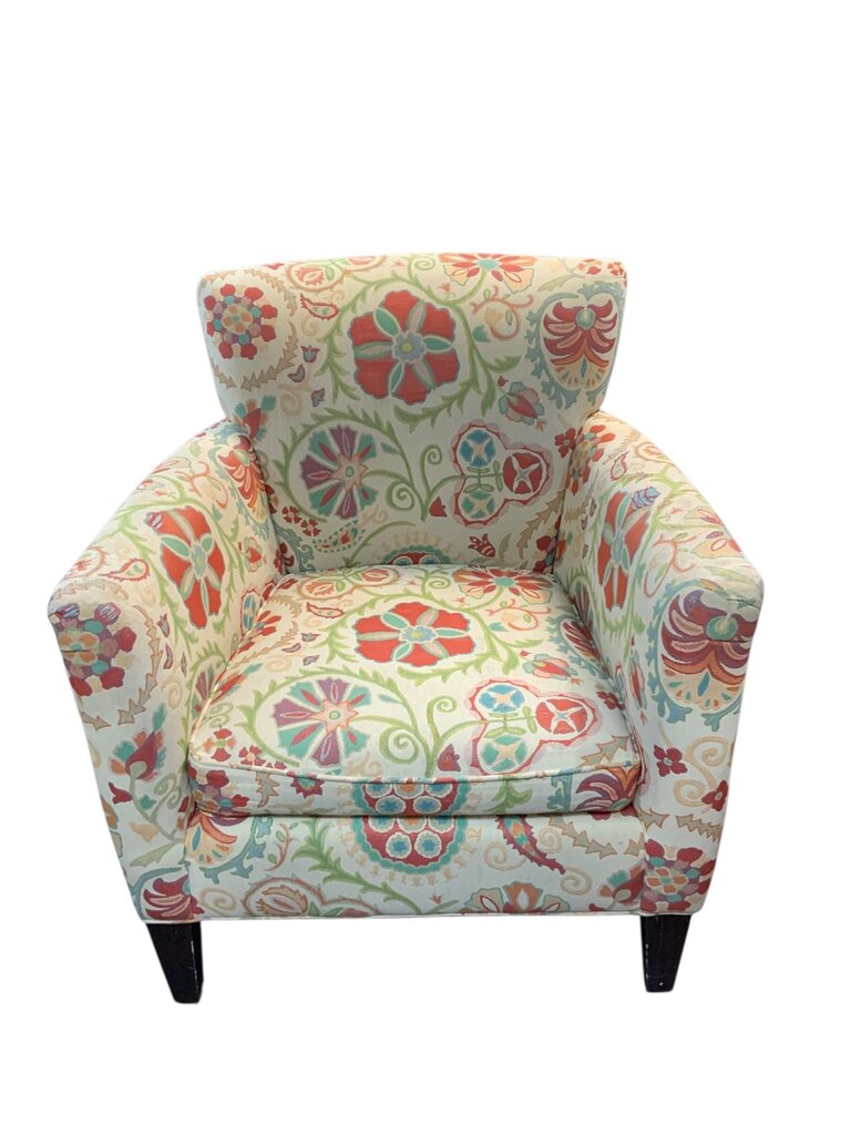 Pair Of Floral Upholstered Chairs