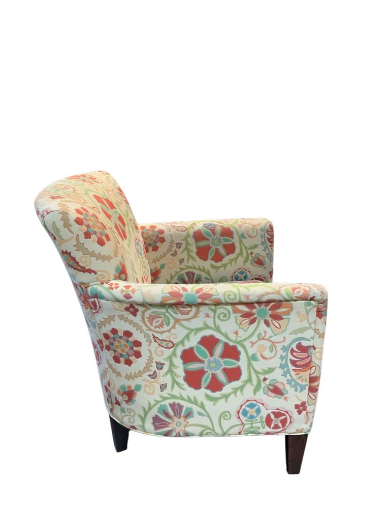 Pair Of Floral Upholstered Chairs