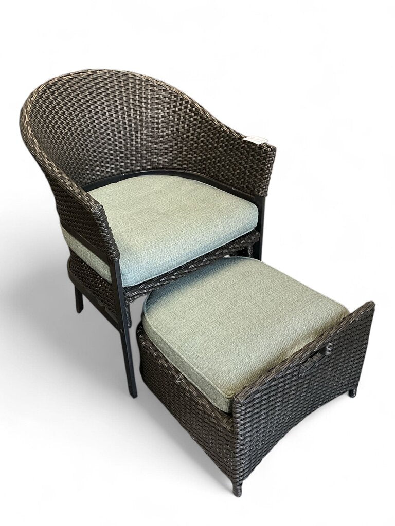Pair of Wicker Patio Chairs