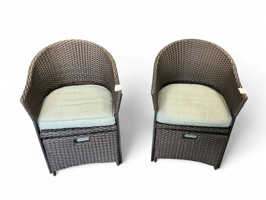 Pair of Wicker Patio Chairs