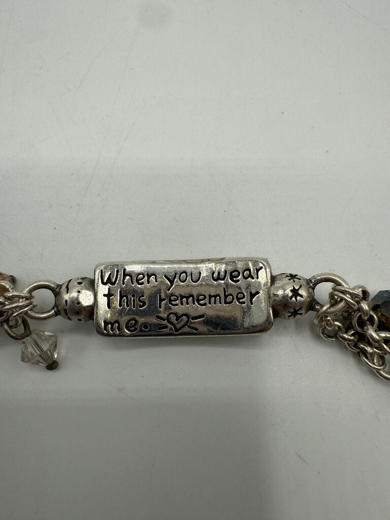 Brighton Listen to Your Heart Silver Toned Bracelet /ro