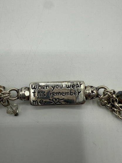 Brighton Listen to Your Heart Silver Toned Bracelet /ro