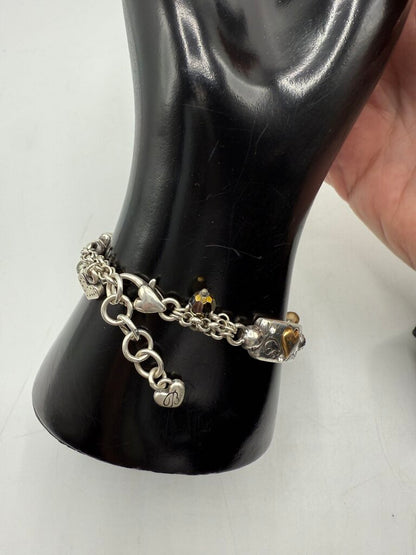 Brighton Listen to Your Heart Silver Toned Bracelet /ro