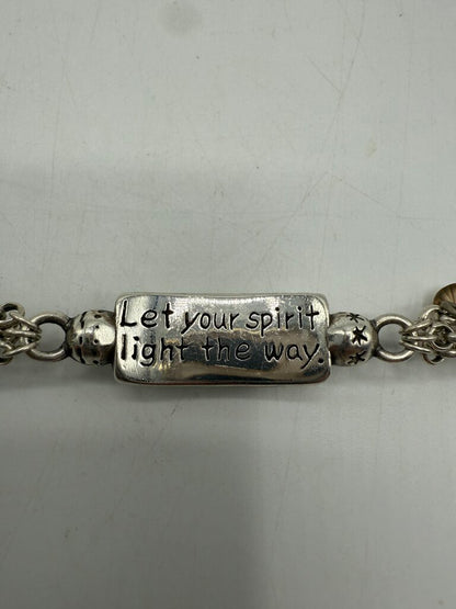Brighton Listen to Your Heart Silver Toned Bracelet /ro