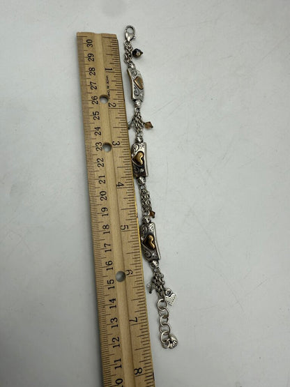 Brighton Listen to Your Heart Silver Toned Bracelet /ro