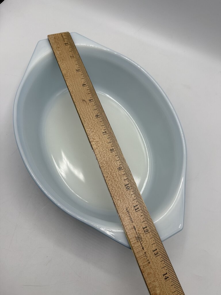 VTG Pyrex Blue Snowflake Garland Casserole 2.5 Qt. /rw