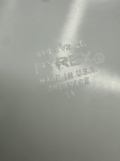 VTG Pyrex Blue Snowflake Garland Casserole 2.5 Qt. /rw