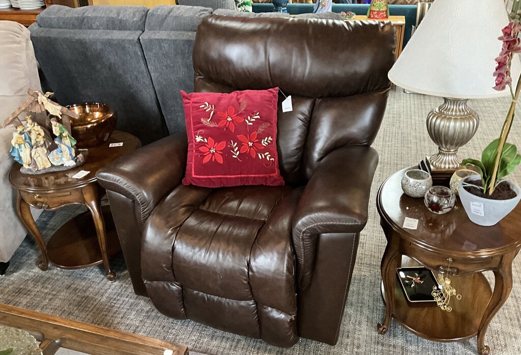 Brown Leather Electric Recliner