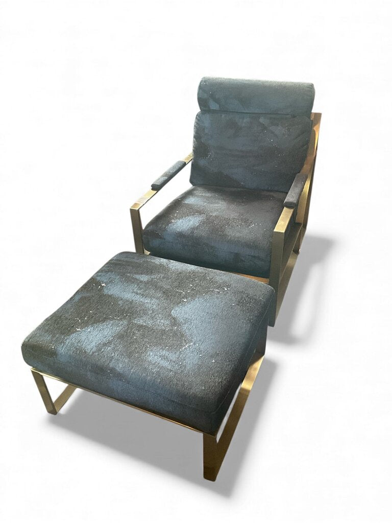 Modern Accent Chair w/ Ottoman