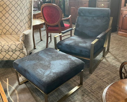 Modern Accent Chair w/ Ottoman