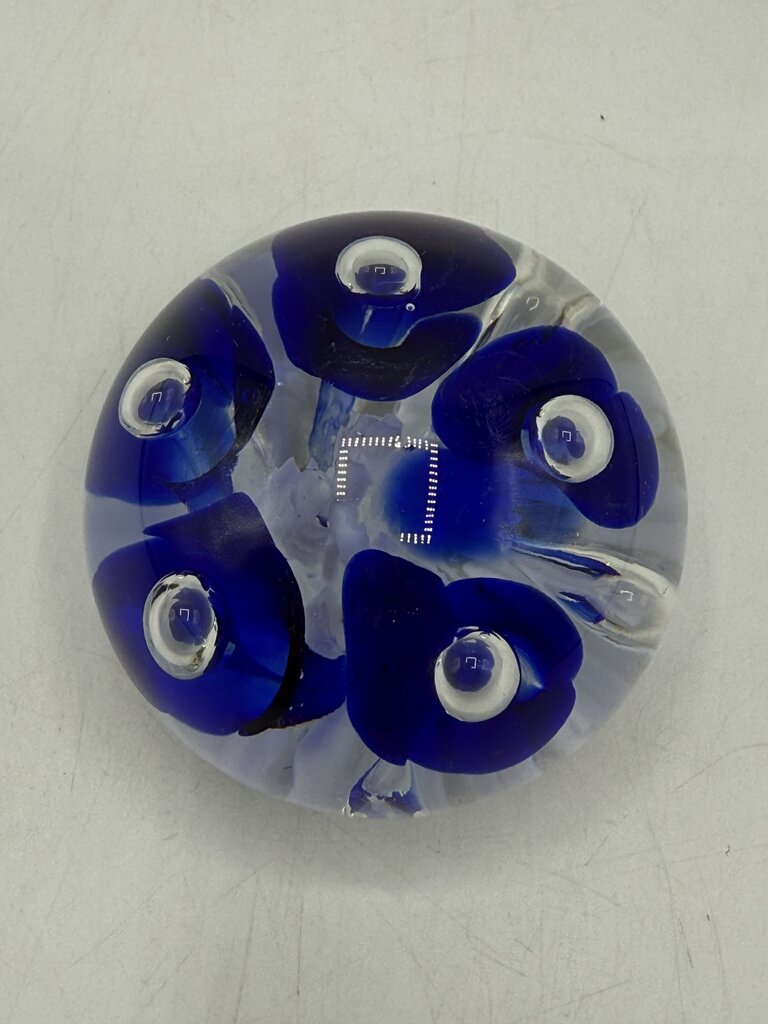 VTG Joe St. Clair Colbalt Blue Trumpet Flower Controlled Bubble /ro