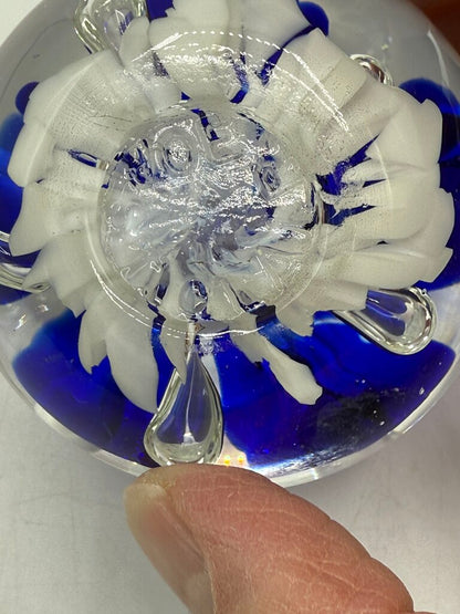 VTG Joe St. Clair Colbalt Blue Trumpet Flower Controlled Bubble /ro