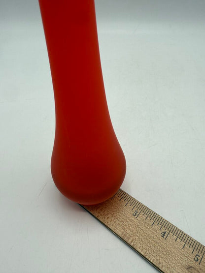 MCM Swung Glass Vase 11” Flame Orange /ro