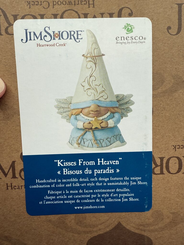 Jim Shore “Kisses From Heaven” Angel Gnome Figure #6012956 NIB /roh