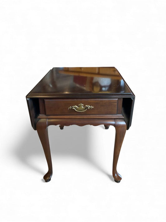 Pair Of Ethan Allen Dark Wood Side Table