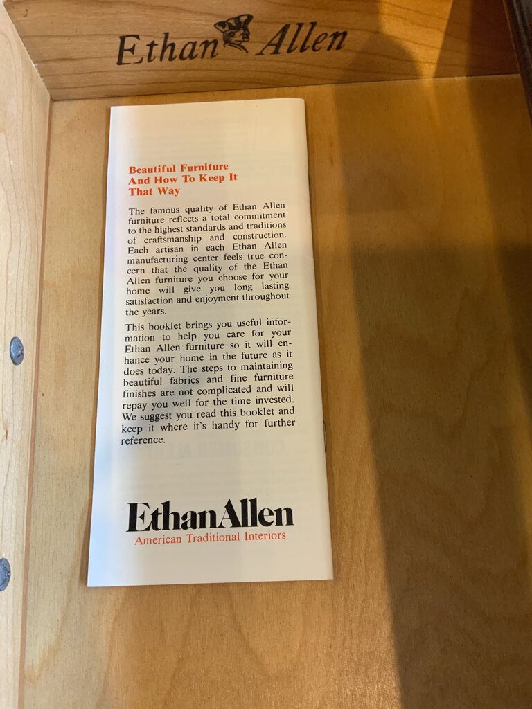 Pair Of Ethan Allen Dark Wood Side Table