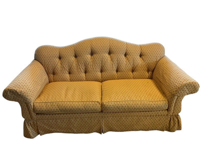 Lillian August Diamond Red And Gold Loveseat