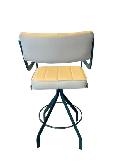 Creme Leather Bar Stool