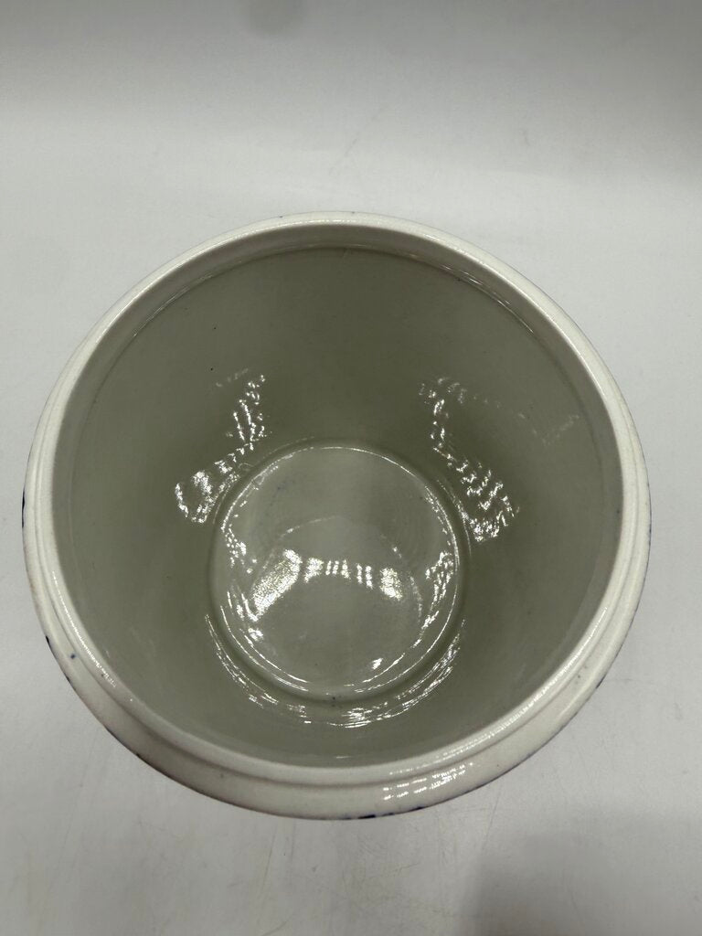 Stafforshire England Calico Blue Floral Cannister Transferware 6” /ro