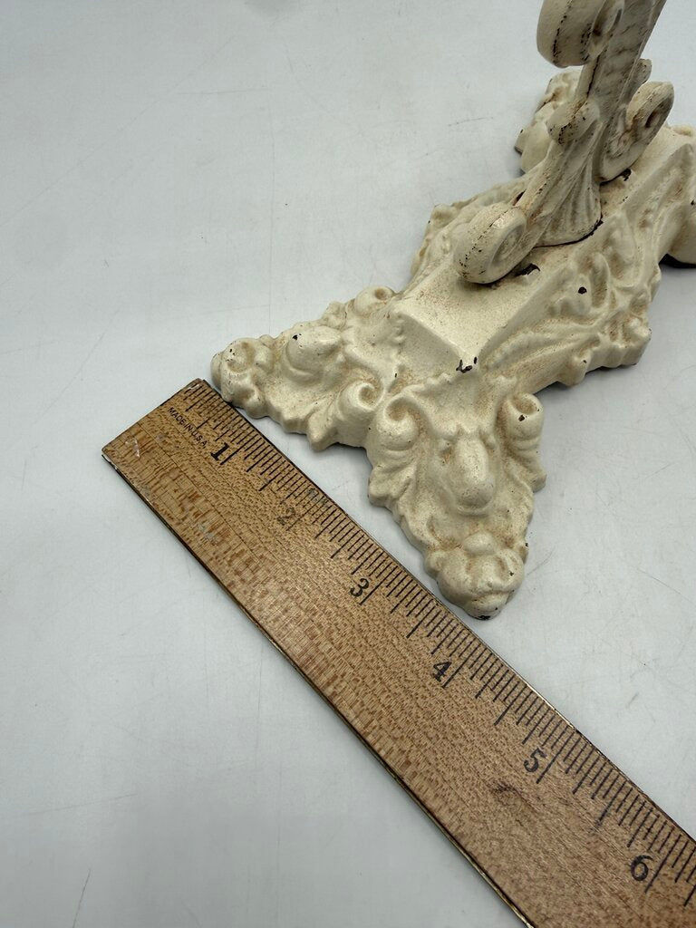 Victorian Cast Iron Pedestal Framed Vanity Mirror 16” Tall /rw