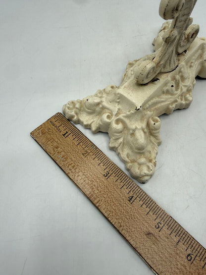 Victorian Cast Iron Pedestal Framed Vanity Mirror 16” Tall /rw