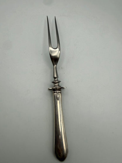 Vintage Sterling Silver Handle Stainless Steel Meat Fork /ro
