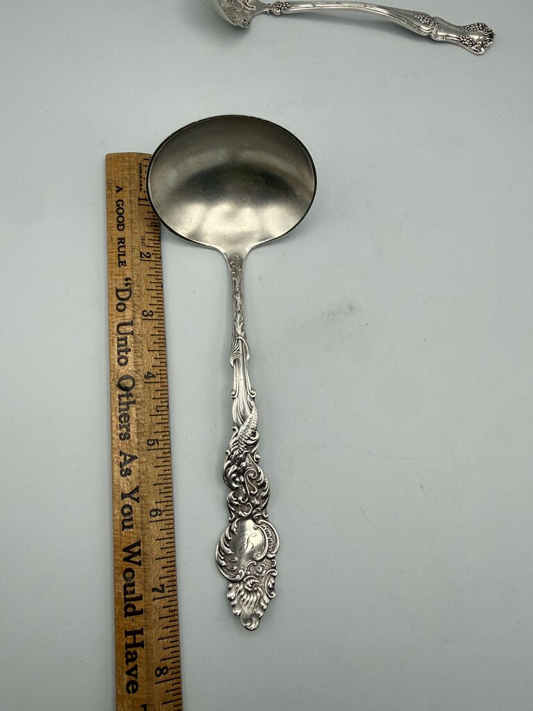 Mixed lot of 6 Silver Plate Serving Spoons, Wallace, 1847 Rogers Bros. /ro