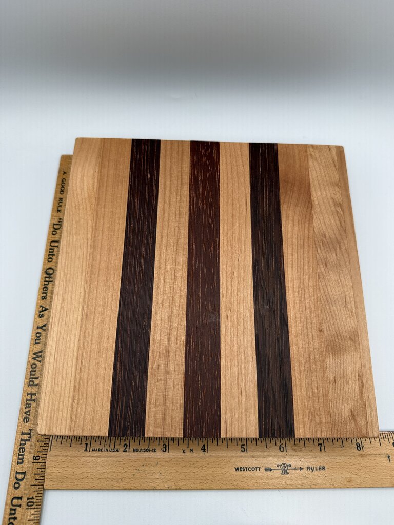 Handcrafted Alaska Ulu Knife & Curved Cutting Bowl Set - Wood & Stainless /roh