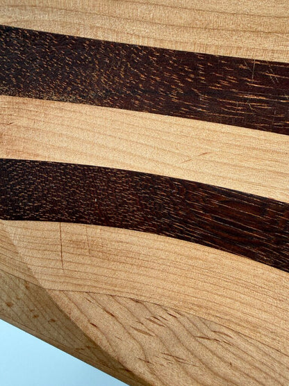 Handcrafted Alaska Ulu Knife & Curved Cutting Bowl Set - Wood & Stainless /roh