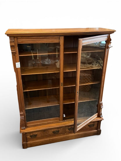 Antique Victorian Carved Bookcase