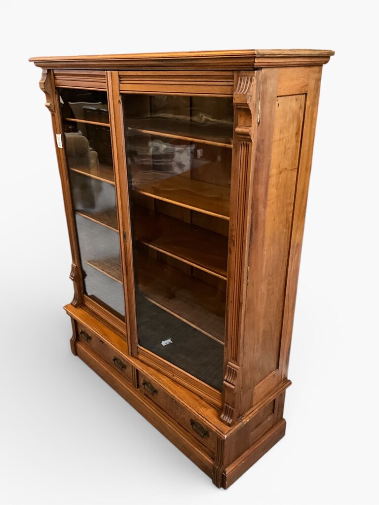 Antique Victorian Carved Bookcase