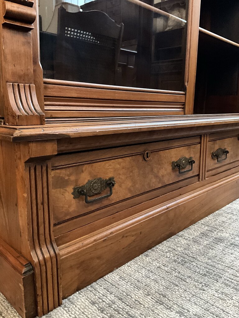 Antique Victorian Carved Bookcase