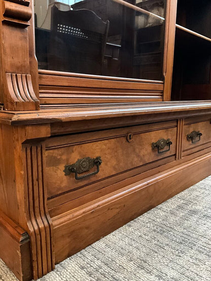Antique Victorian Carved Bookcase