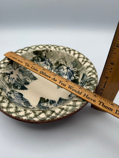 Ellen Evan’s Terrafirma Pottery Grape Grape Leaves 7.75” diam Bowl /roh