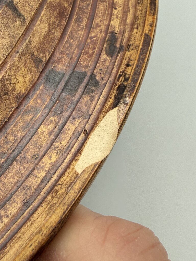 Ellen Evan’s Terrafirma Pottery Grape Grape Leaves 7.75” diam Bowl /roh