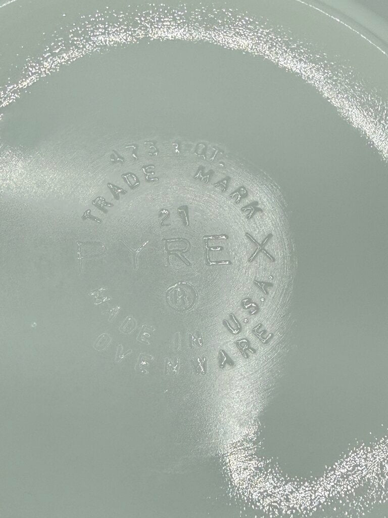 VTG Pyrex Friendship Pattern Covered Casserole 1 Qt Dish /rw