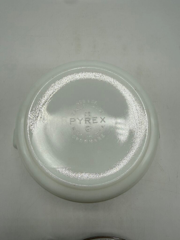 VTG Pyrex Friendship Pattern Covered Casserole 1 Qt Dish /rw