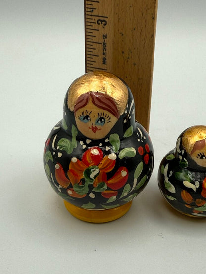 Miniature Handpainted 5 pc Wood Russian Nesting Dolls /ro