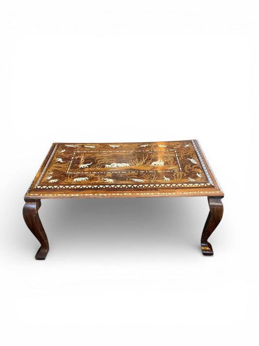 Inlaid Elephant Bone Ivory Coffee Table