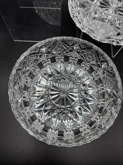 Set of 3 VTG Brilliant Cut Crystal Nesting Bowls /ro