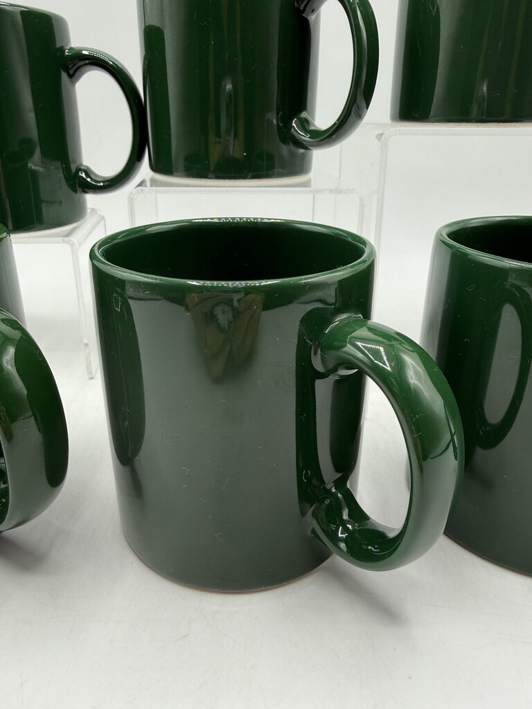 Waechtersbach Solid Color Hunter Green Mugs Set of 6 /rb