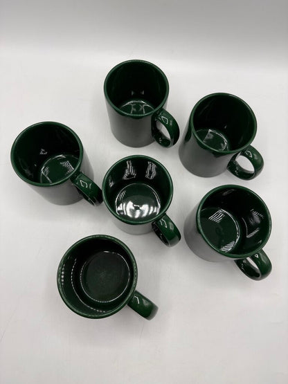 Waechtersbach Solid Color Hunter Green Mugs Set of 6 /rb