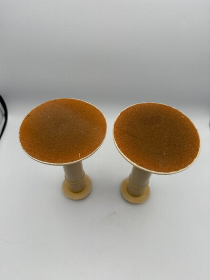 Antique set of 2 Celluloid Ivory Column Candlestick Holders 7” /ro